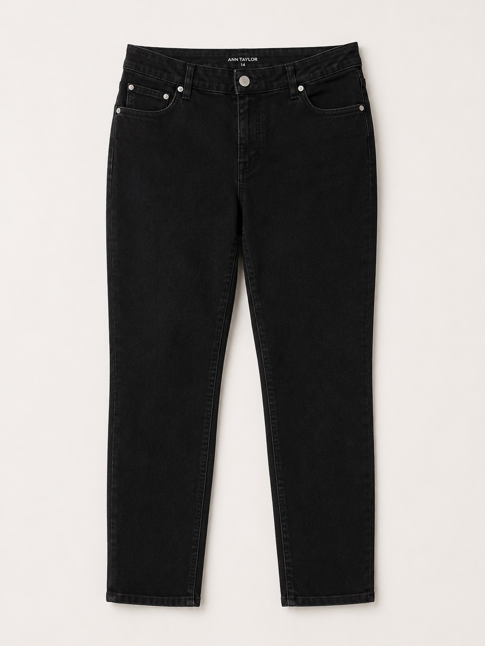 Ann Taylor Black Slim Denim Jeans 14